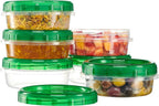 8 Oz Twist Cap Meal Prep Containers Reusable Food Storage Containers with Lids,