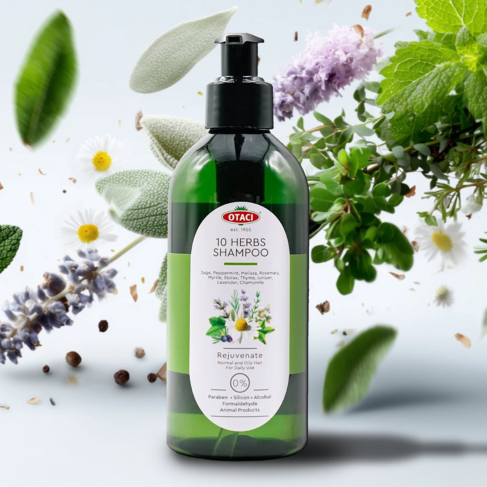 10 Herbs Rejuvenate Shampoo for Bright and Shiny Hair