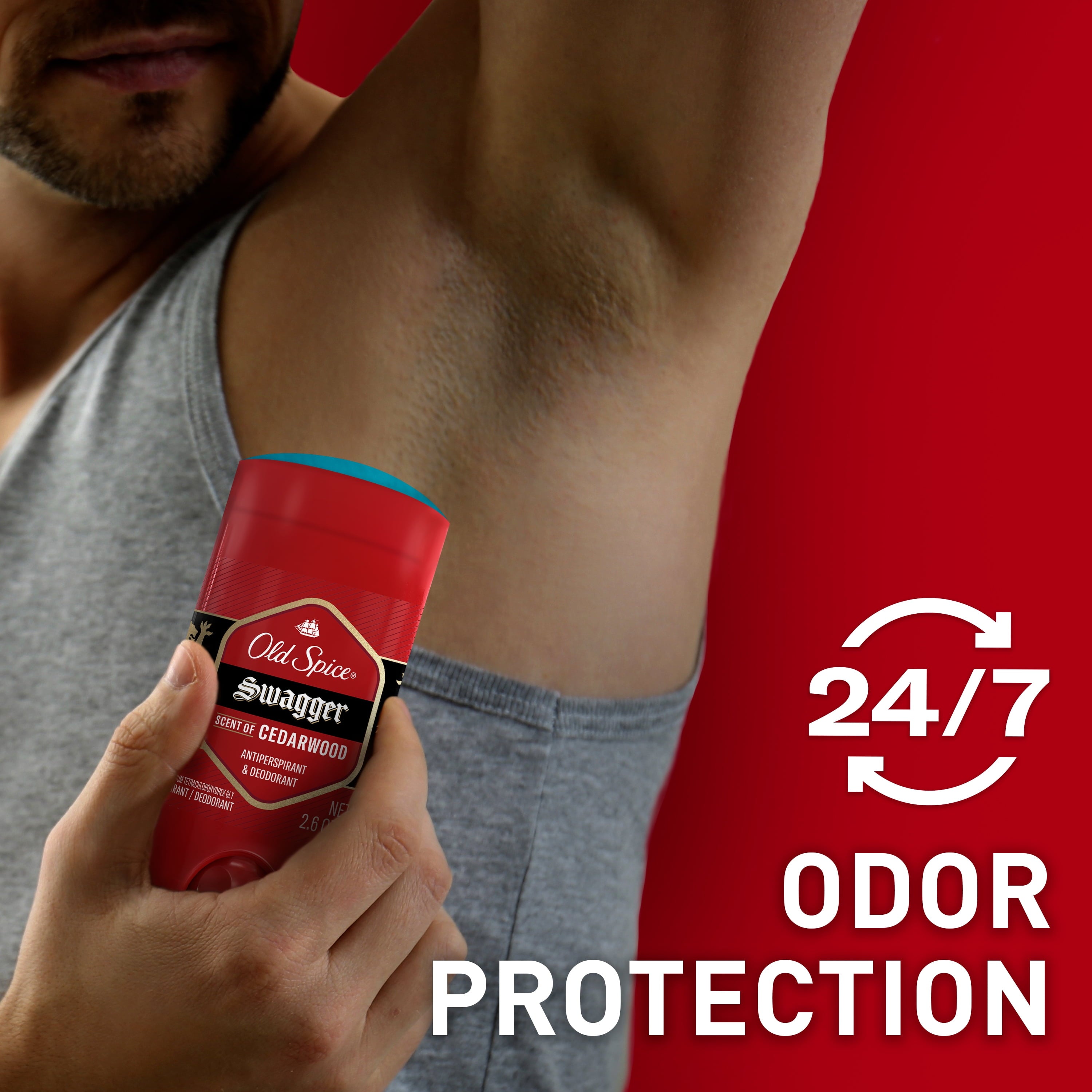 Aluminum Free Deodorant for Men, Invisible Solid Stick, Swagger, 3.0 Oz