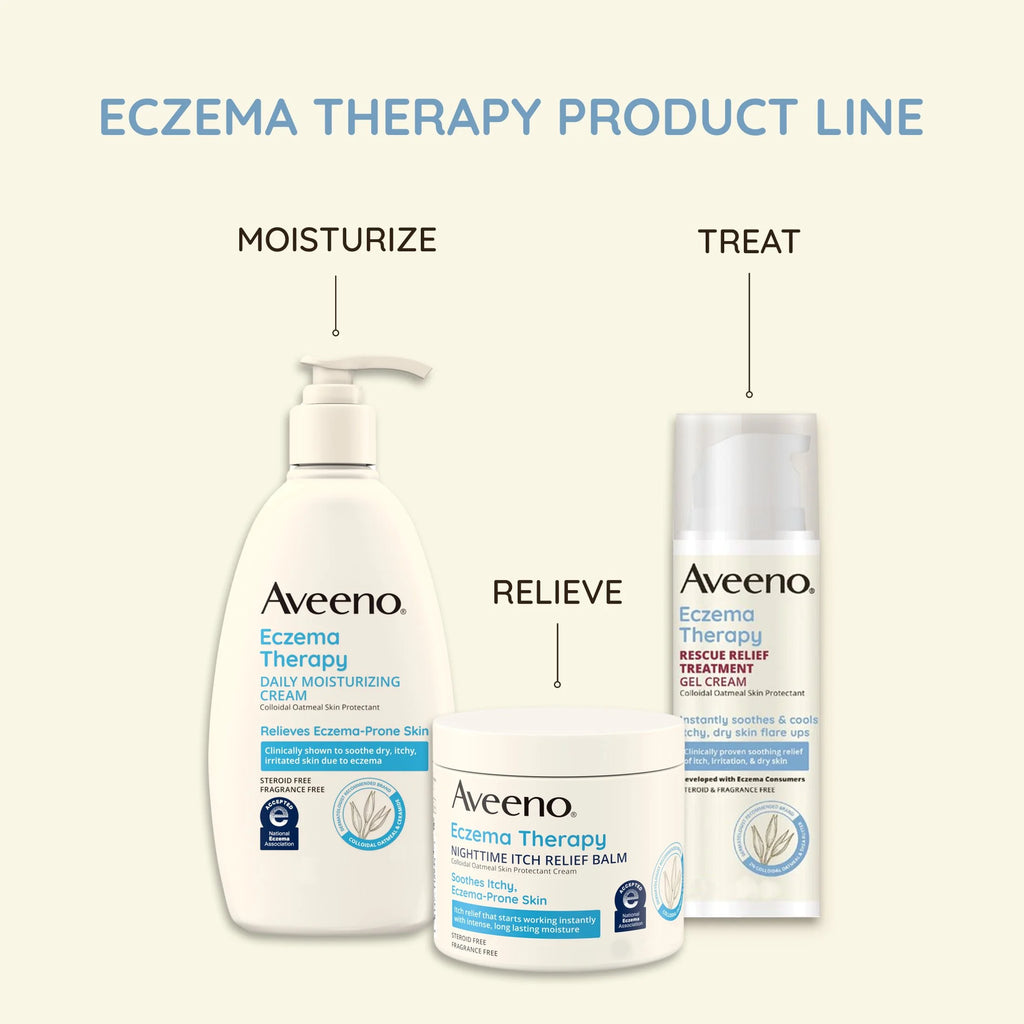 Aveeno Eczema Therapy Nighttime Itch Relief Balm, Fragrance-Free Eczema Cream, 11 Oz