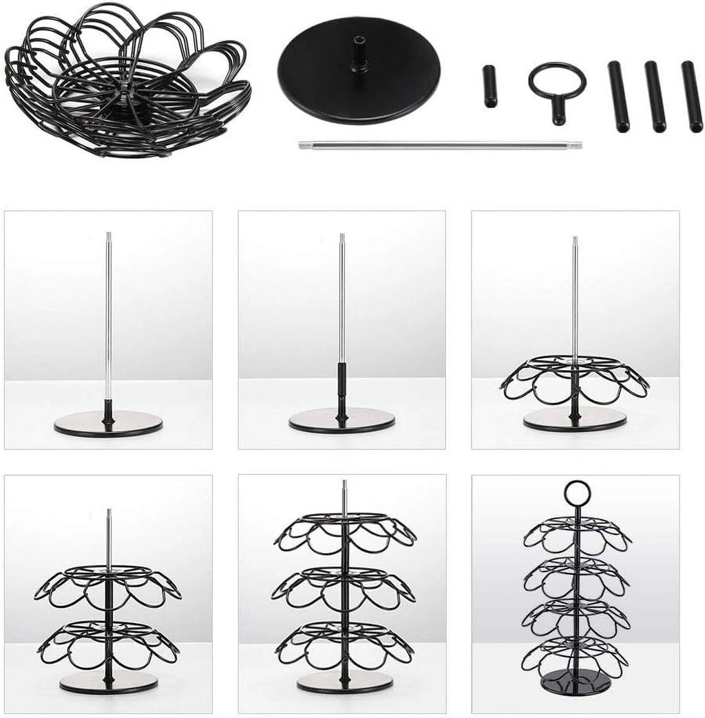Coffee Pod Carousel Holder Organizer Compatible with 36 Cup Pods，K Cup Holder(Bl