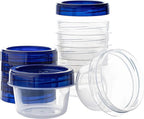 Blue Plastic Bpa-Free Food Storage Containers (6 Count)