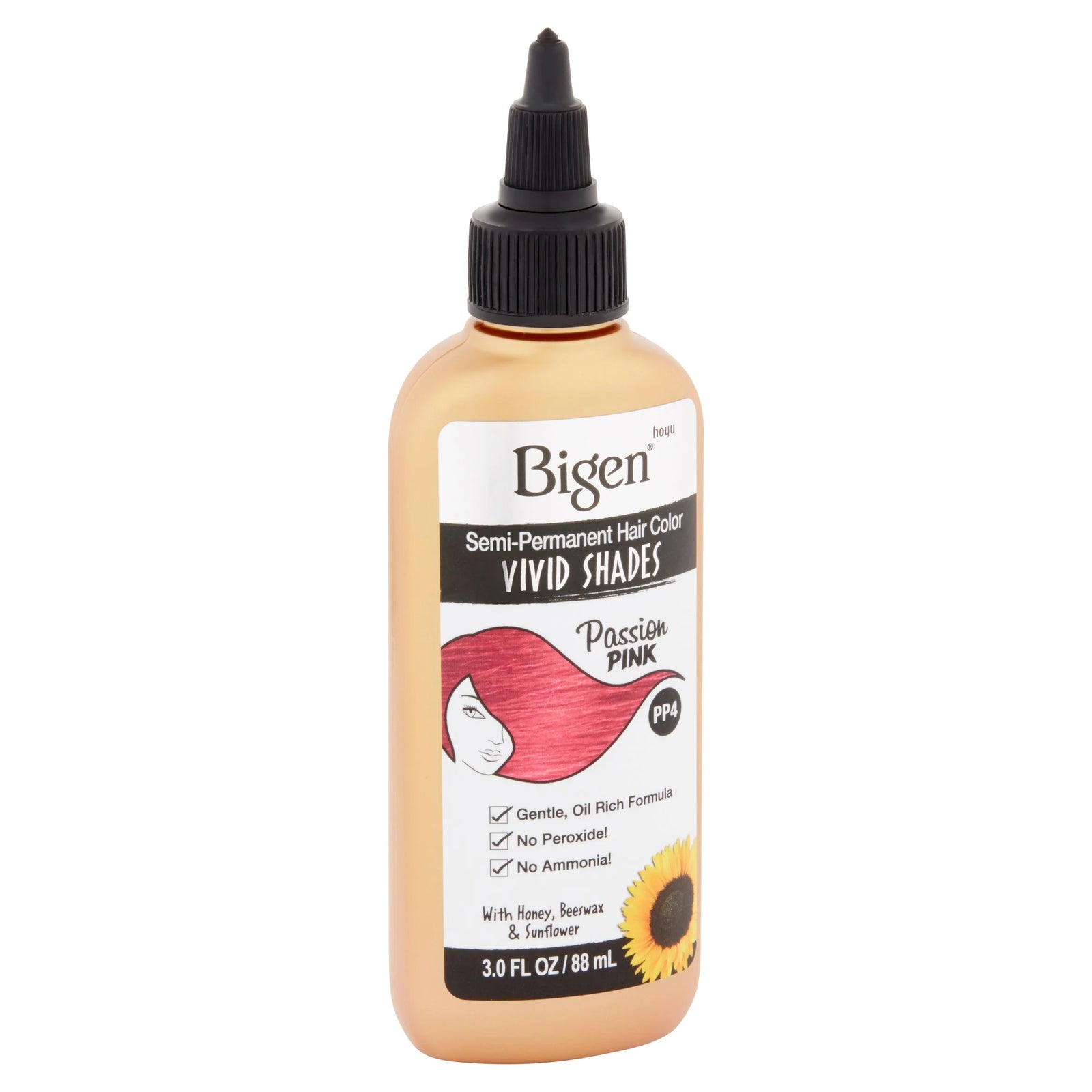 Bigen Semi-Permanent Hair Color Vivid Shades Passion Pink, 1.0 OZ
