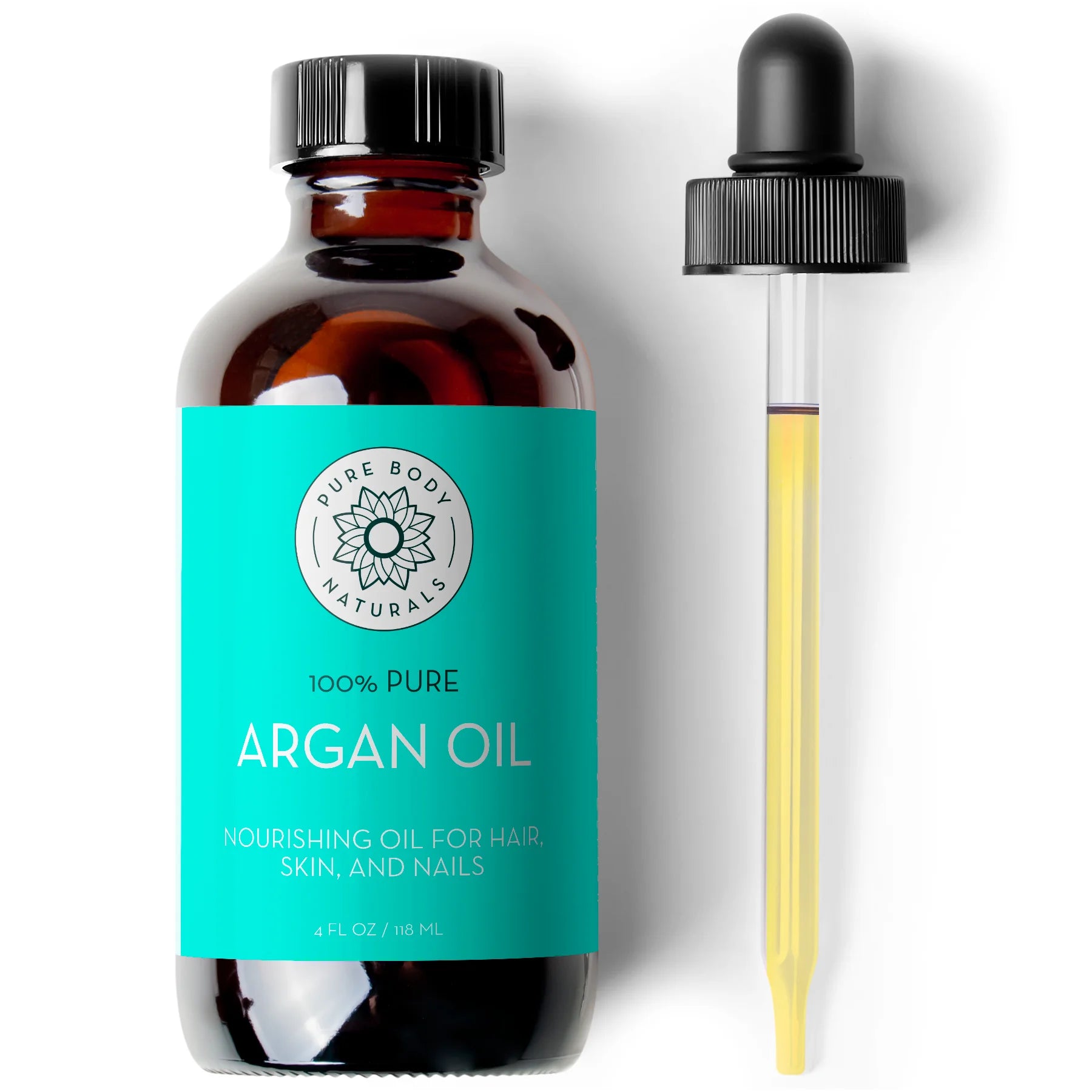 Argan Oil for Skin, Face, and Hair, 4 Fl Oz - Cold Pressed - Pure Aceite De Argan
