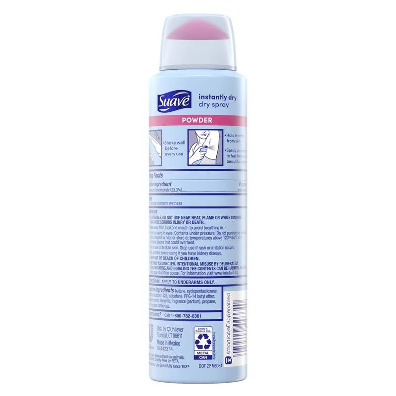 Dry Spray Instantly Dry Powder Antiperspirant Deodorant, 3.8 Oz
