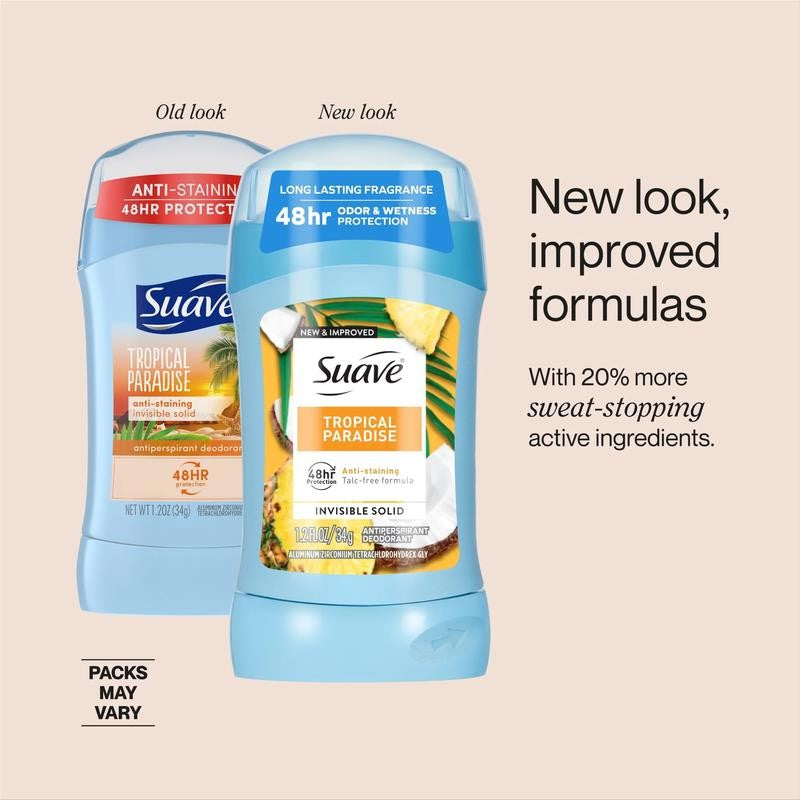 Antiperspirant Deodorant for Women, 48Hr Protection, Tropical Paradise, 1.2 Oz