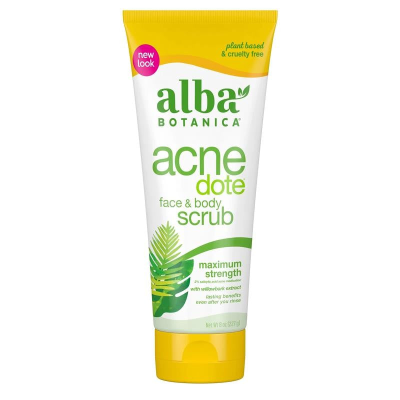 Acnedote Maximum Strength Face & Body Scrub, 8 Oz.