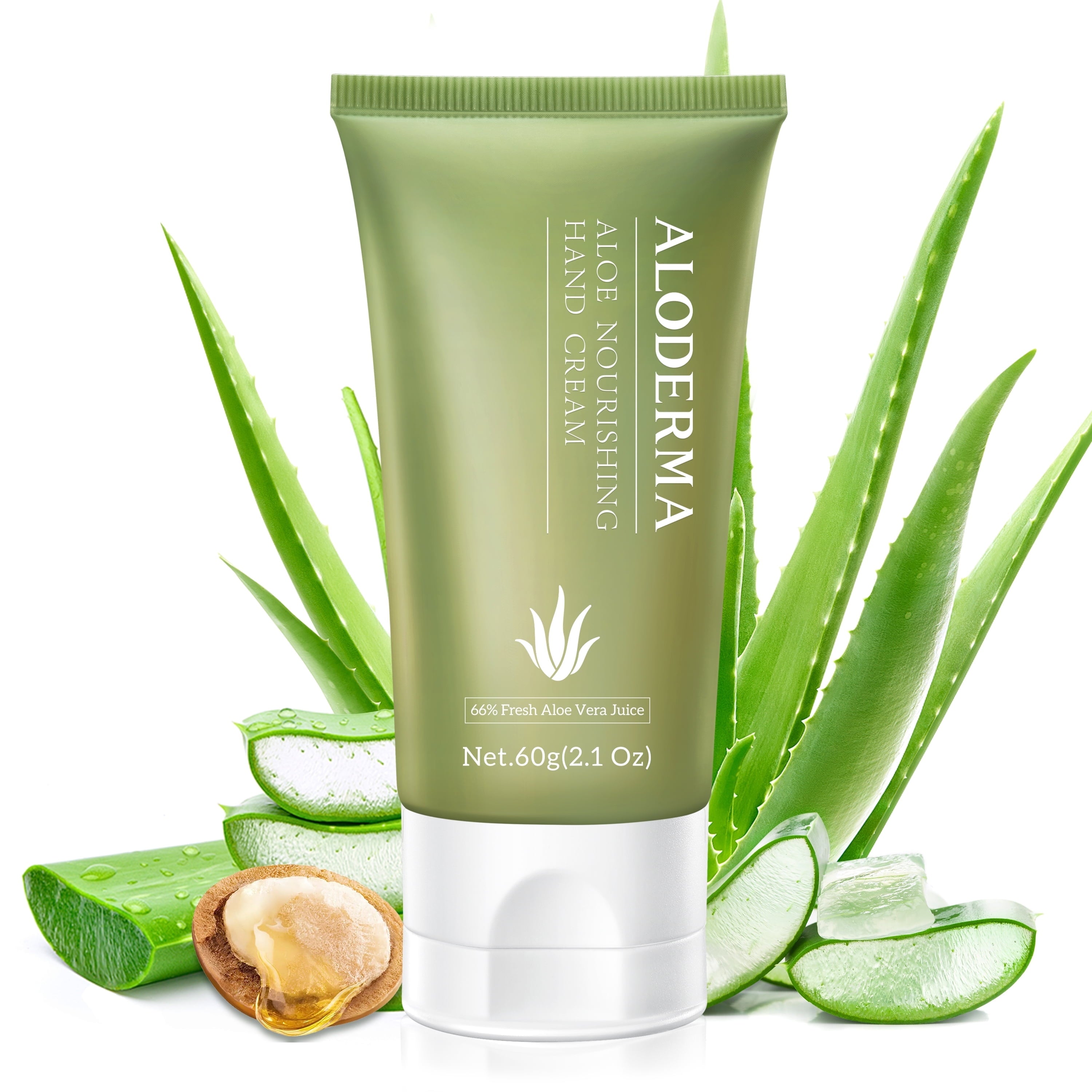 Aloderma Aloe Hand Moisturizer with 66% Organic Aloe Vera - Dry Hands Lotion for Women and Men - Travel Lotion Hand Cream for Dry Cracked Hands - Working Hands Lotion - Hand Lotion for Dry Hands