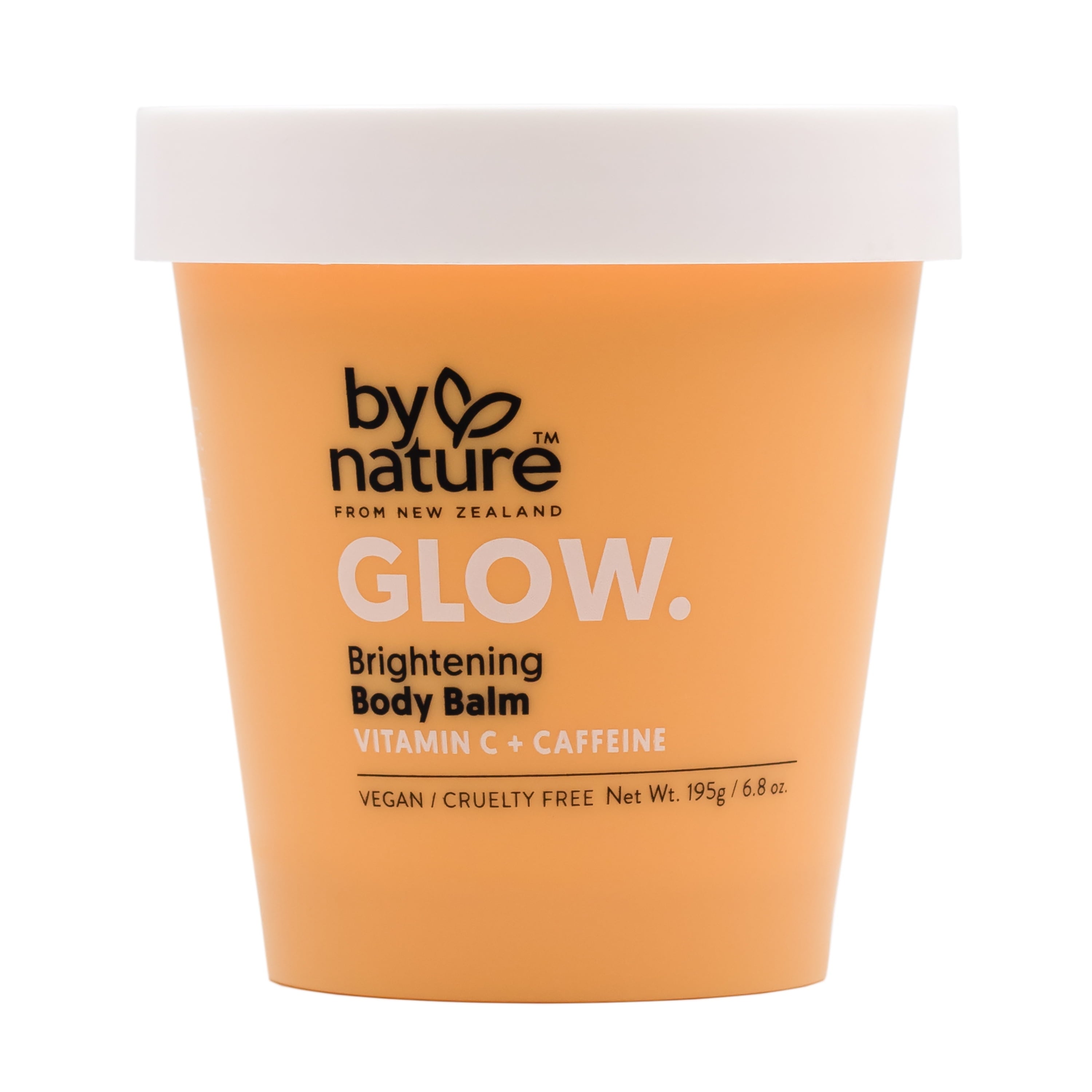 By Nature from New Zealand Glow Brightening Body Balm with Vitamin C + Caffeine for Dry, Cracked Skin