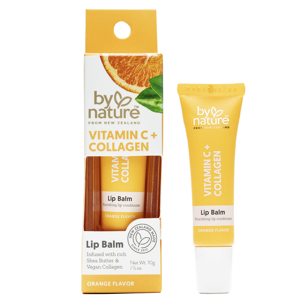 By Nature from New Zealand Vitamin C & Collagen Lip Balm, Rejuvenate & Smooth Lips, 1 Each
