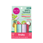 Eos 100% Natural Lip Balm Sticks- Fruity Variety Pack, 0.14 Oz, 4 per Pack