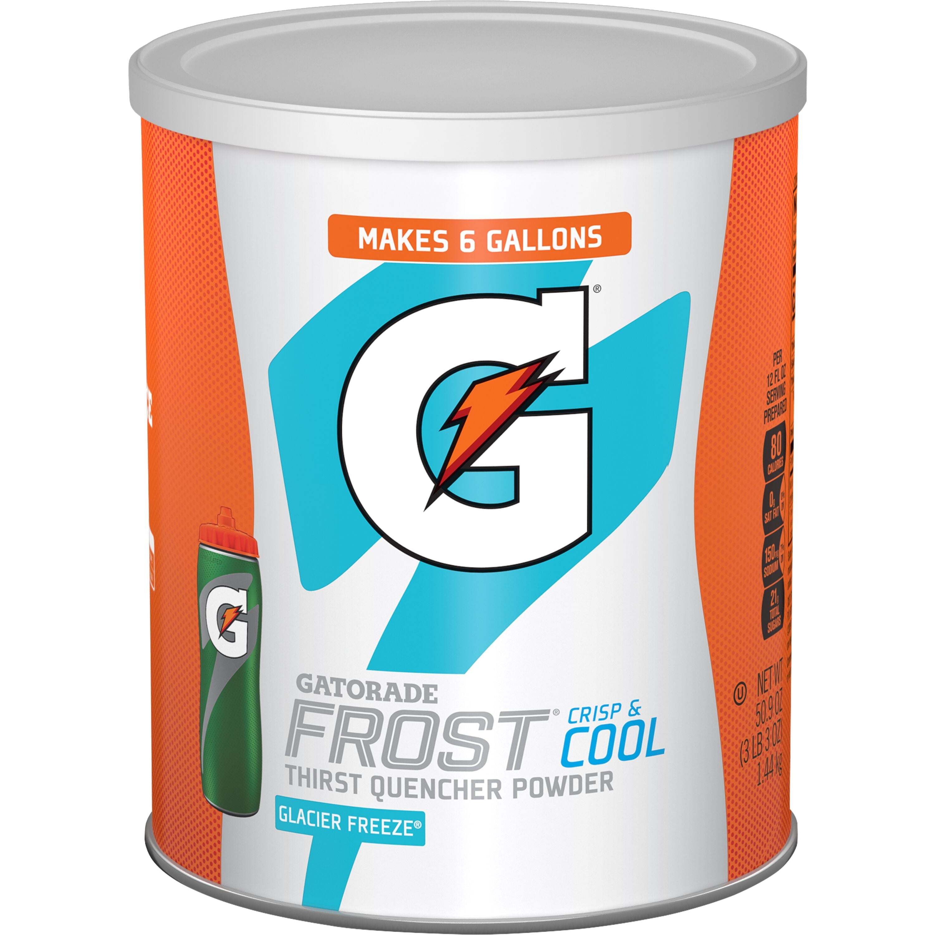 Thirst Quencher Glacier Freeze, Powdered Energy Drink Mix, 50.9 Oz, 1 Count