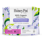 100% Organic Cotton Cover Calming Herbal Infusion Regular Pads, 20 Count