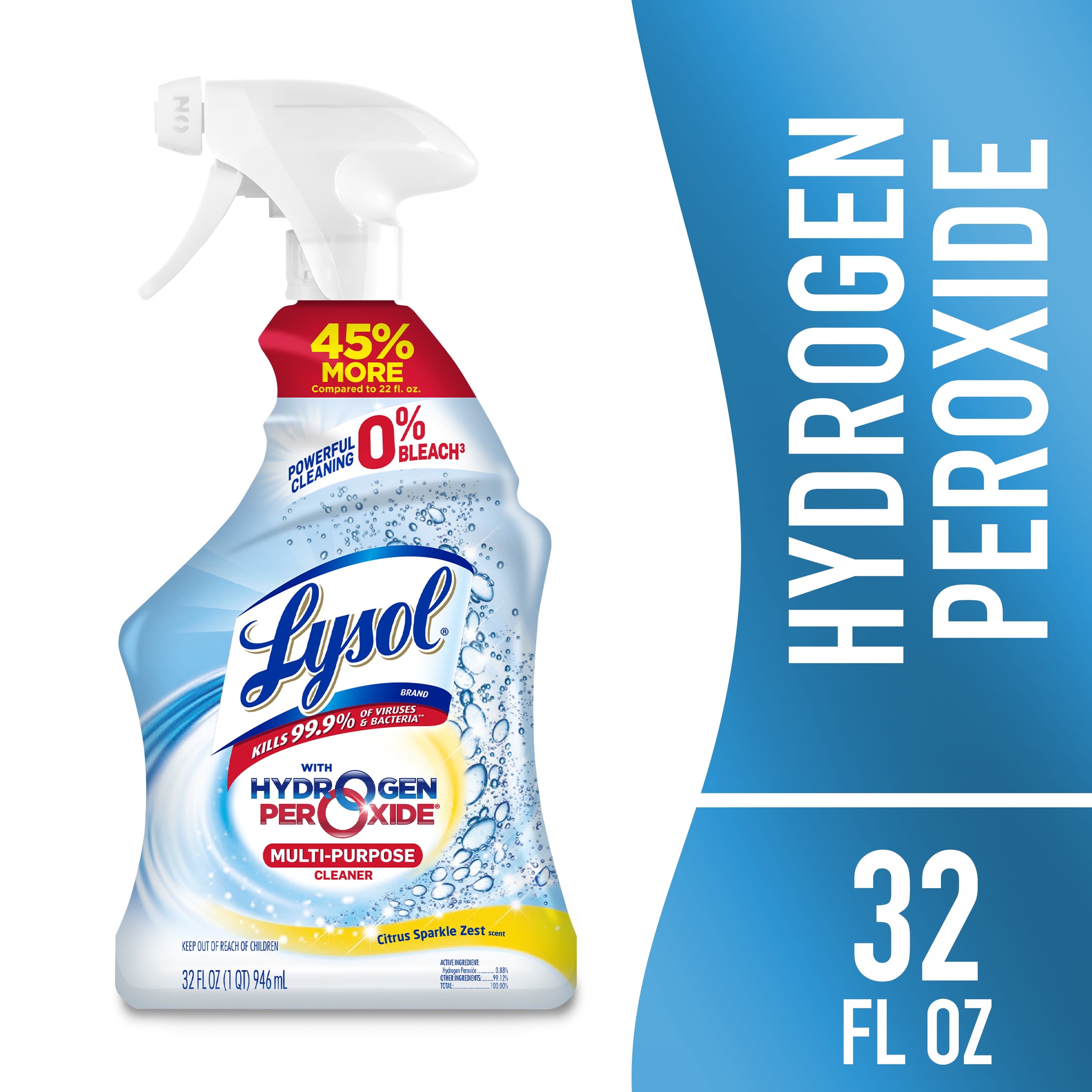 Lysol Bleach Free Hydrogen Peroxide Multi-Purpose Cleaner, Citrus 32Oz