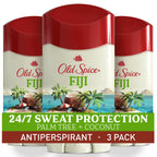 Antiperspirant Deodorant for Men in Fiji with Palm Tree, Triple Pack, 24/7 Lasting Freshness and Sweat Protection, 3X2.6Oz