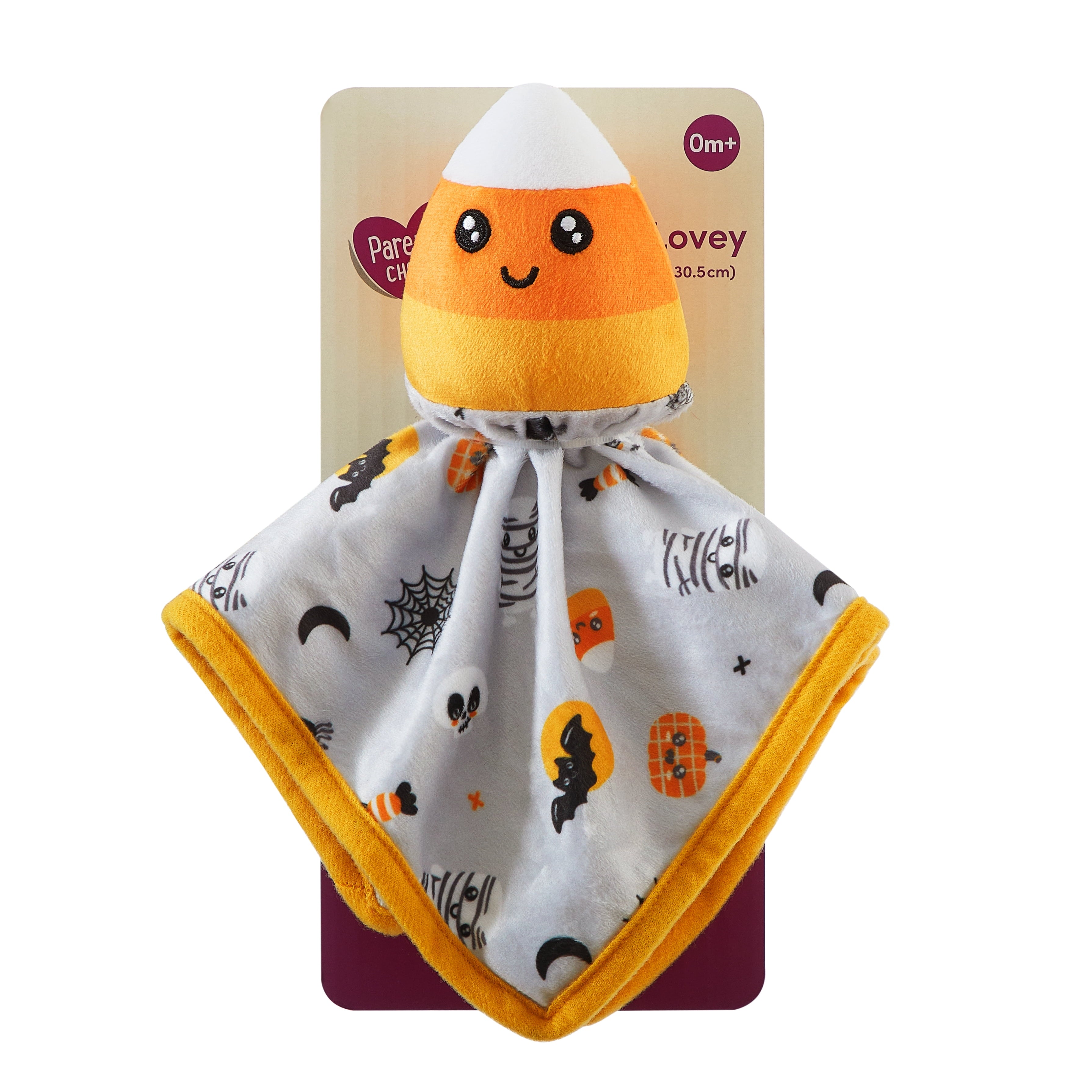Parent'S Choice 12" X 12" Halloween Lovey Security Blanket, Gray