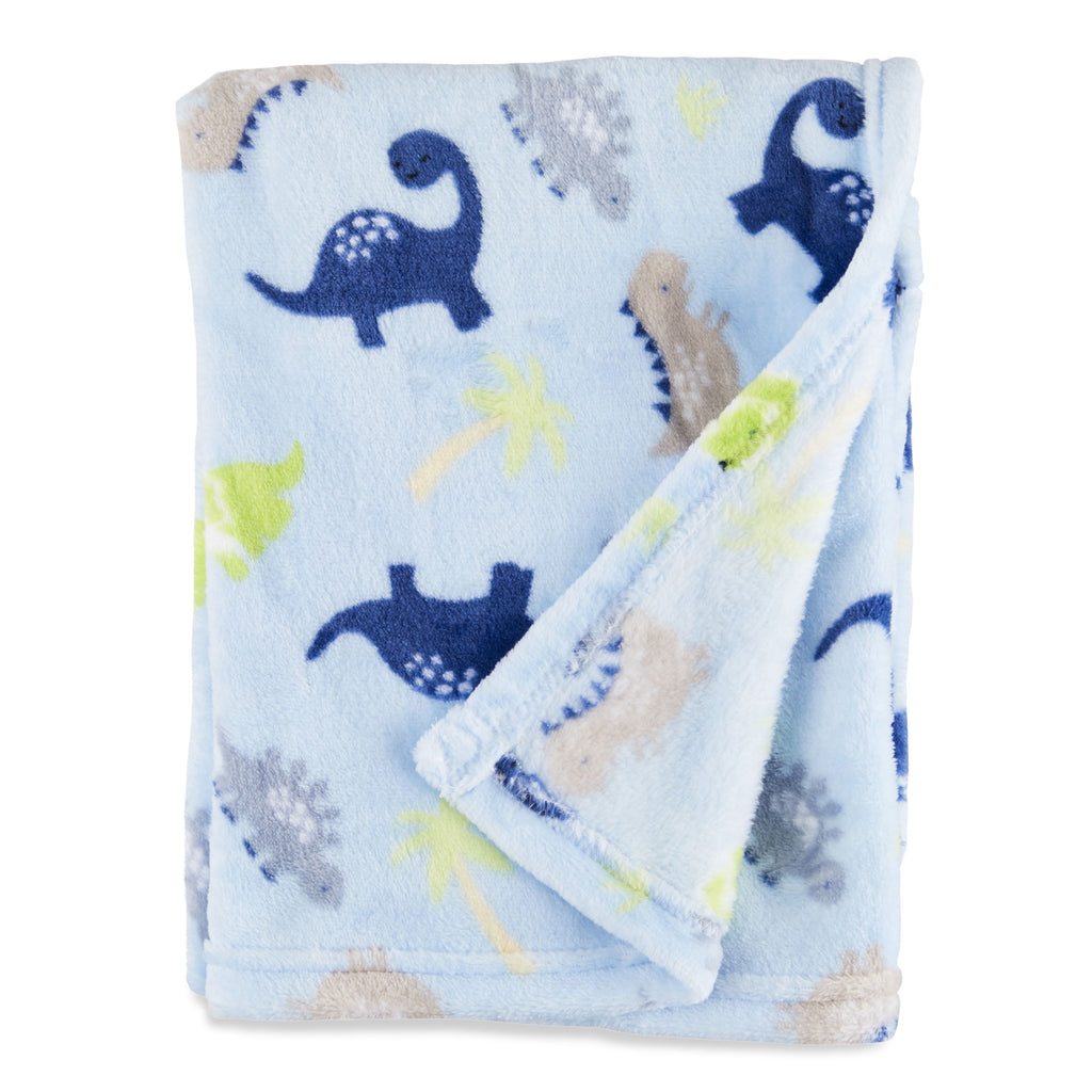 Parent’S Choice Plush Baby Blanket, Blue Dinosaur, 30 in X 36 In