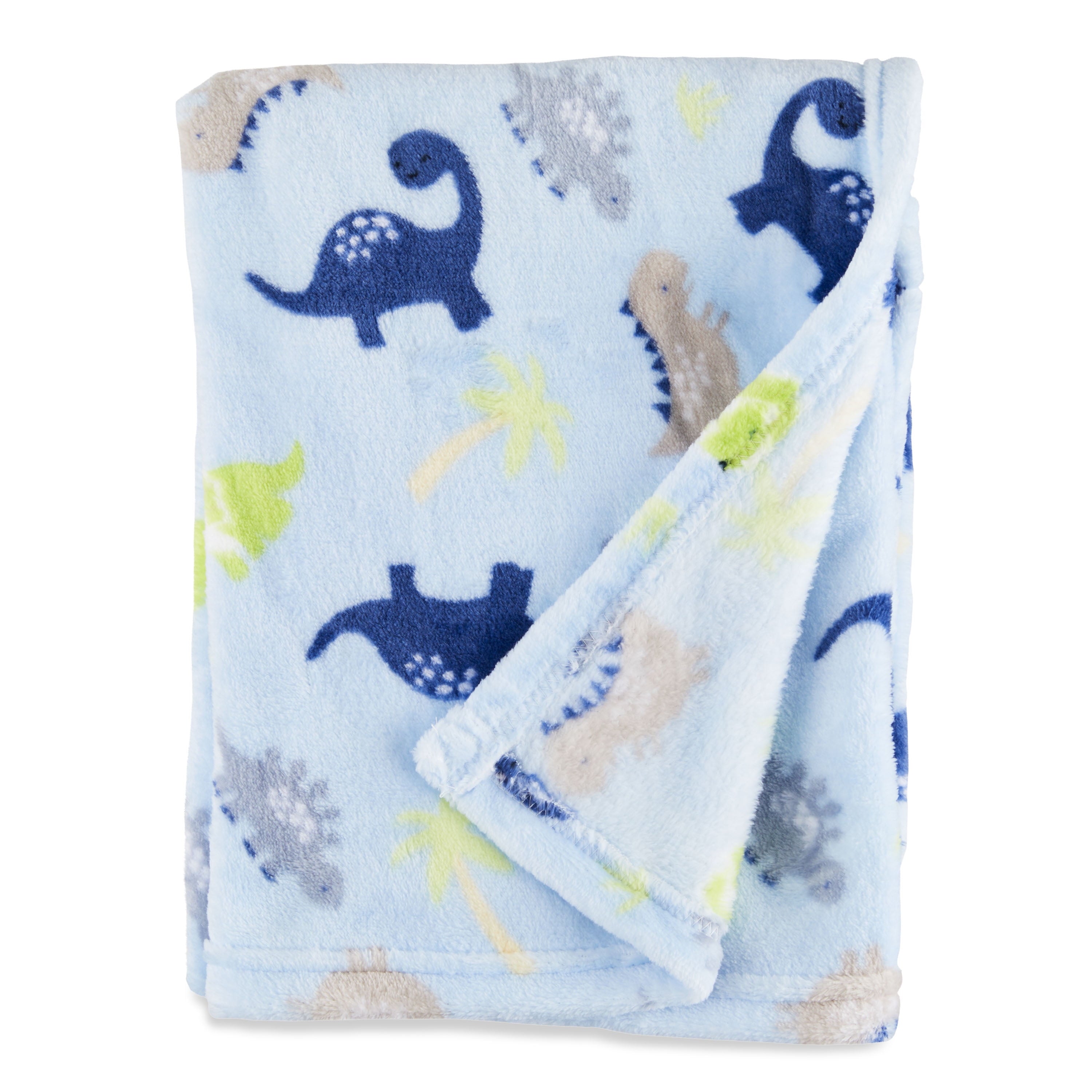 Parent’S Choice Plush Baby Blanket, Blue Dinosaur, 30 in X 36 In