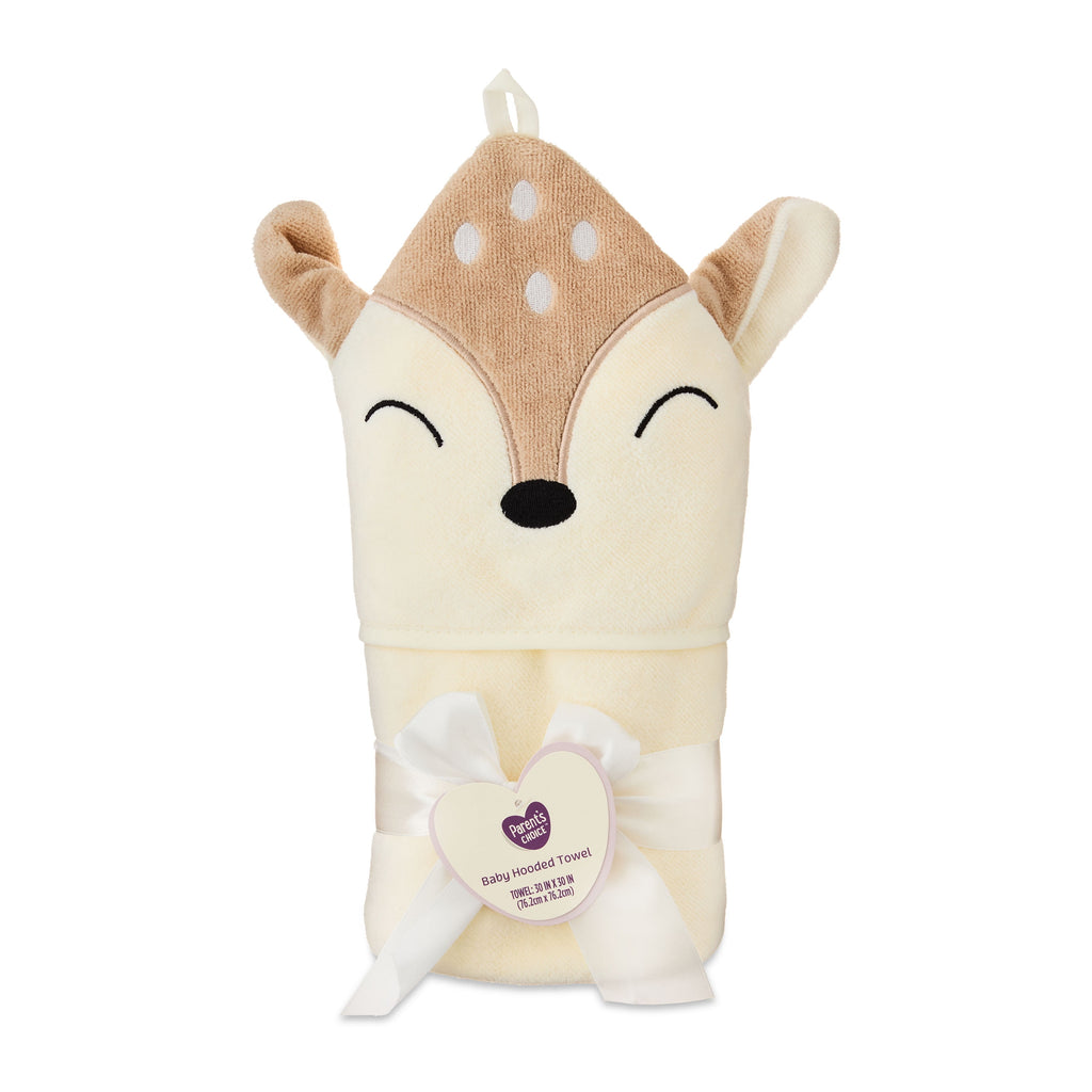 Parent'S Choice Cotton Deer Baby Hooded Towel