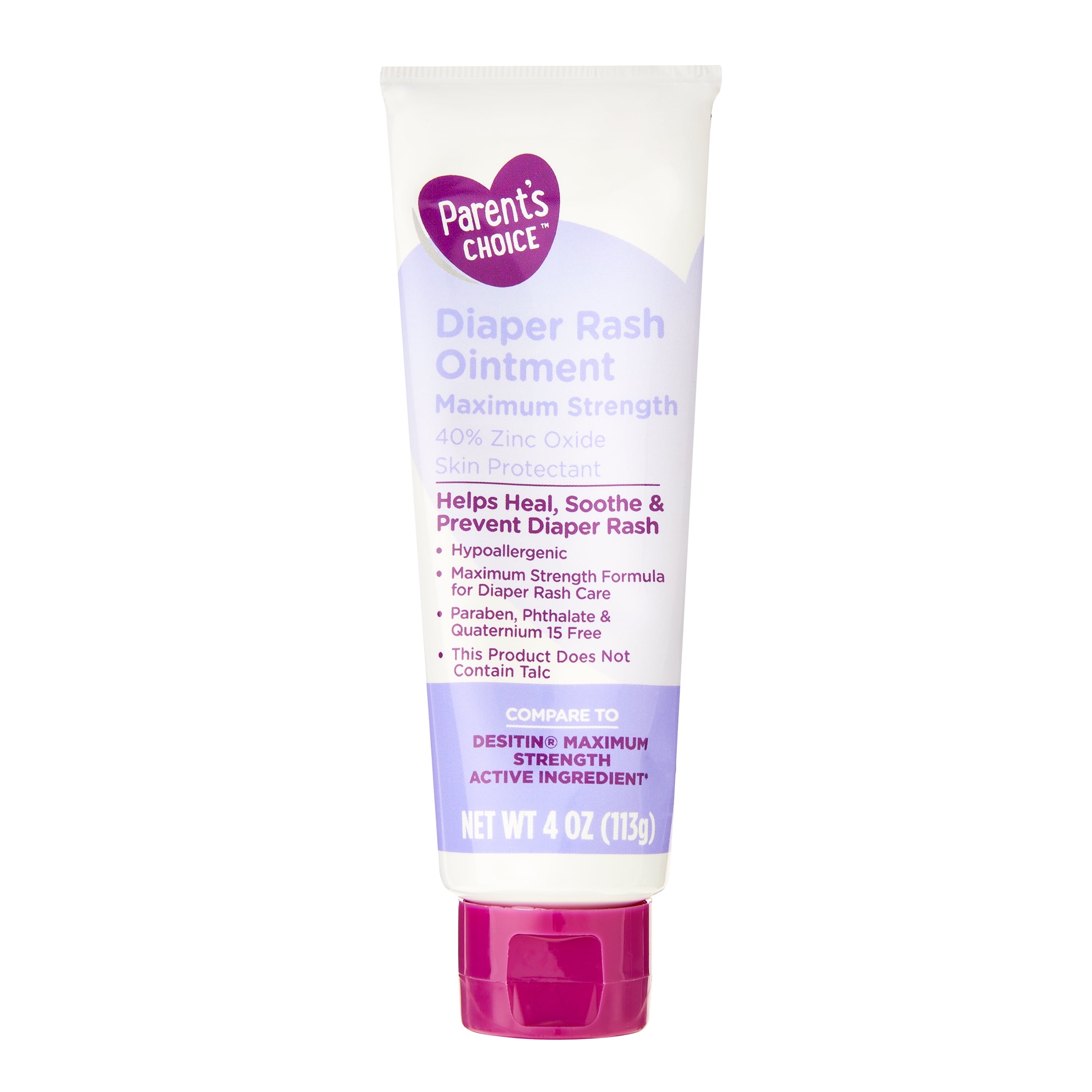 Parent'S Choice Diaper Rash Ointment Maximum Strength Zinc Oxide Skin Protectant, 4 Oz