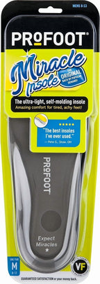 , Miracle Insole, Mens 8-13, 1 Pair Pack of 2