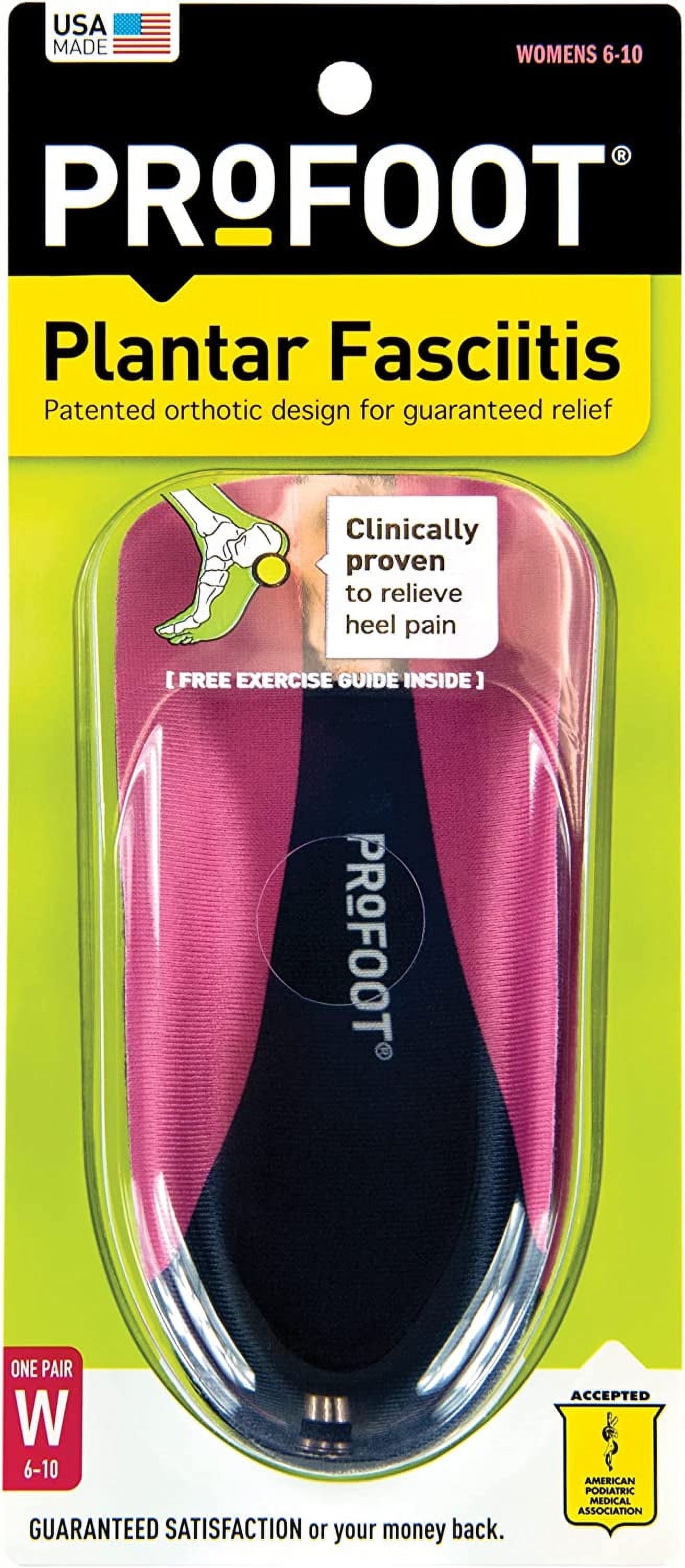 , Plantar Fasciitis, Women 6-10, 1 Pair