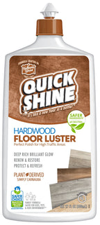 Quick Shine Hardwood Floor Luster, Pfas-Free Formula Floor Polish with Plant-Derived Carnauba 27Oz