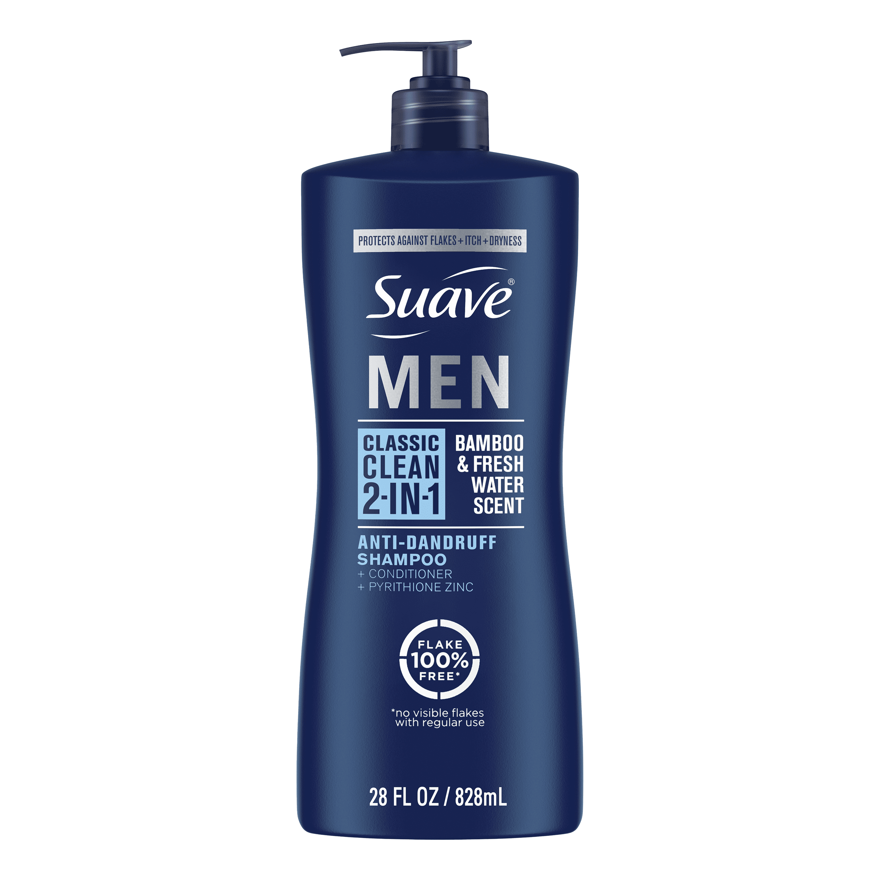 Suave Men Anti-Dandruff 2-In-1 Shampoo & Conditioner, Classic Clean, 28 Oz