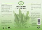 Carolina Castile Sage Lime Castile Soap Liquid - 32 Oz - Made with Organic Olive