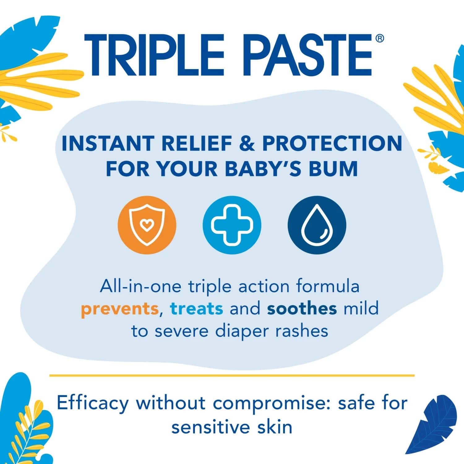 Triple Paste Diaper Rash Cream, 8Oz + Spatula Bundle - Zinc Oxide Ointment and Diaper Cream Spatula