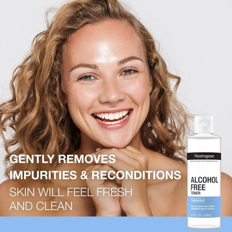 Alcohol-Free Daily Facial Toner, Skin Care for Face, Fragrance Free, 8 Oz