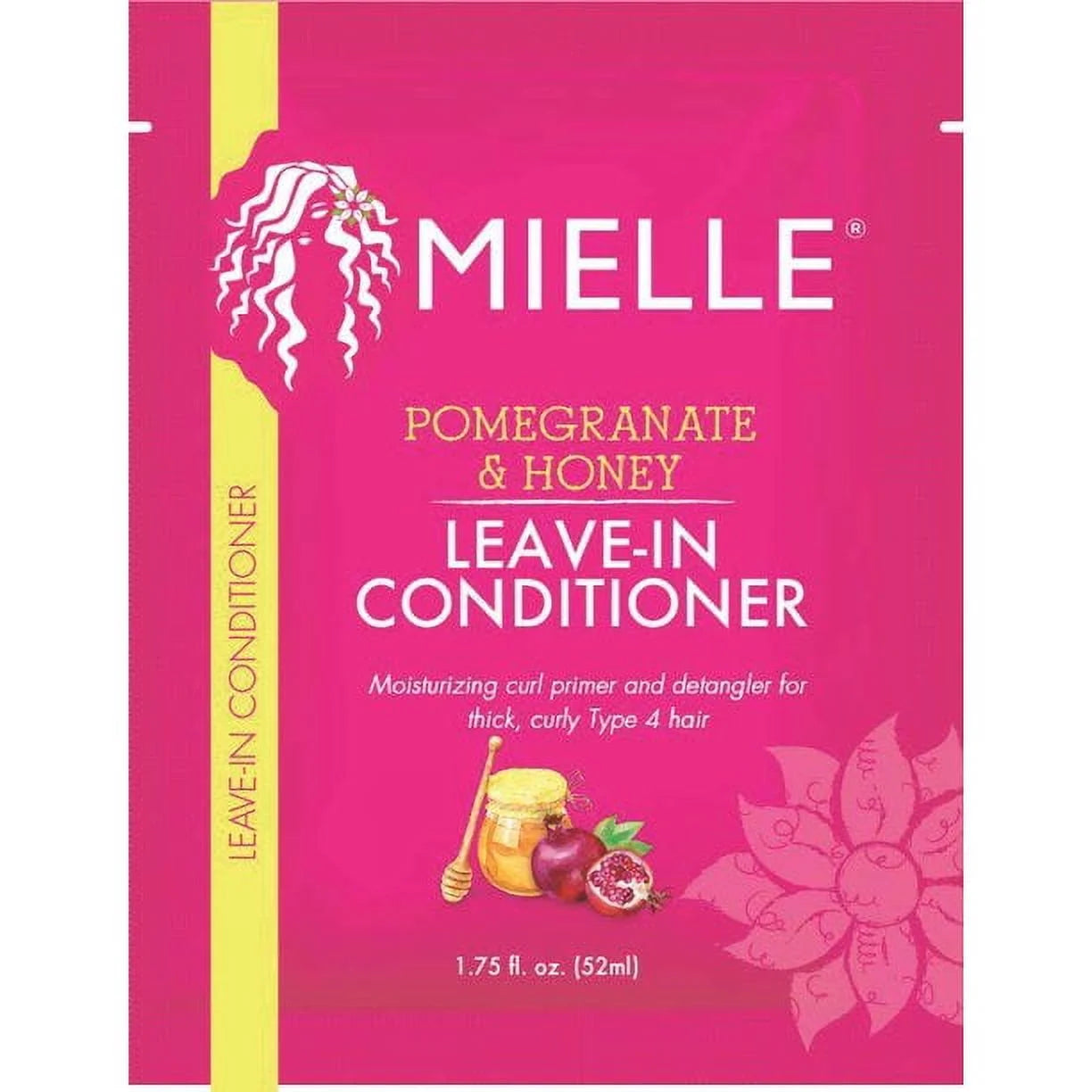 Mielle Pomegranate & Honey Leave-In Conditioner Packette, 1.75 Oz, Frizz Control, All Hair, Squeeze