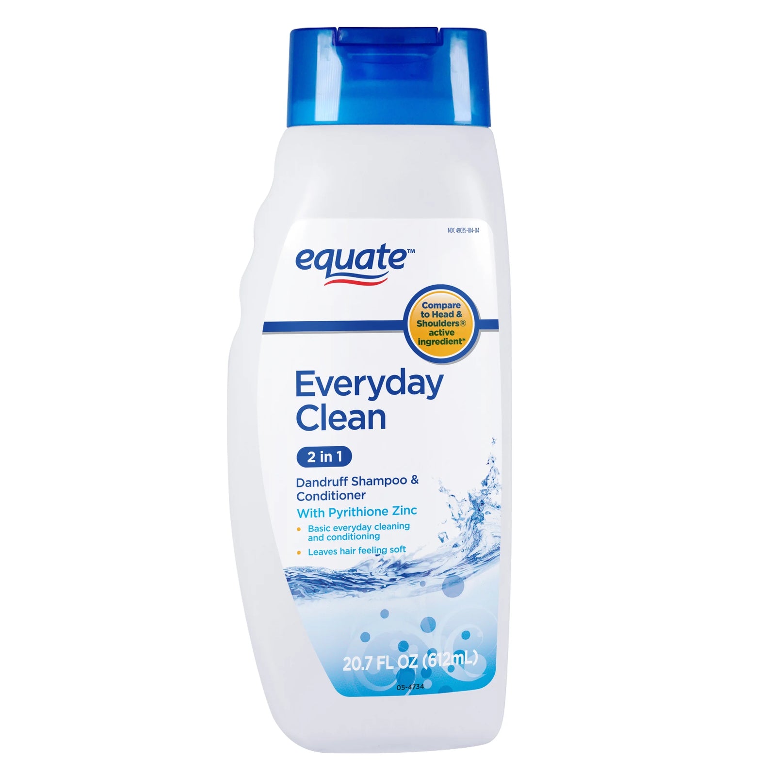 2 in 1 Everyday Clean Dandruff Shampoo & Conditioner with Pyrithione Zinc for Sc