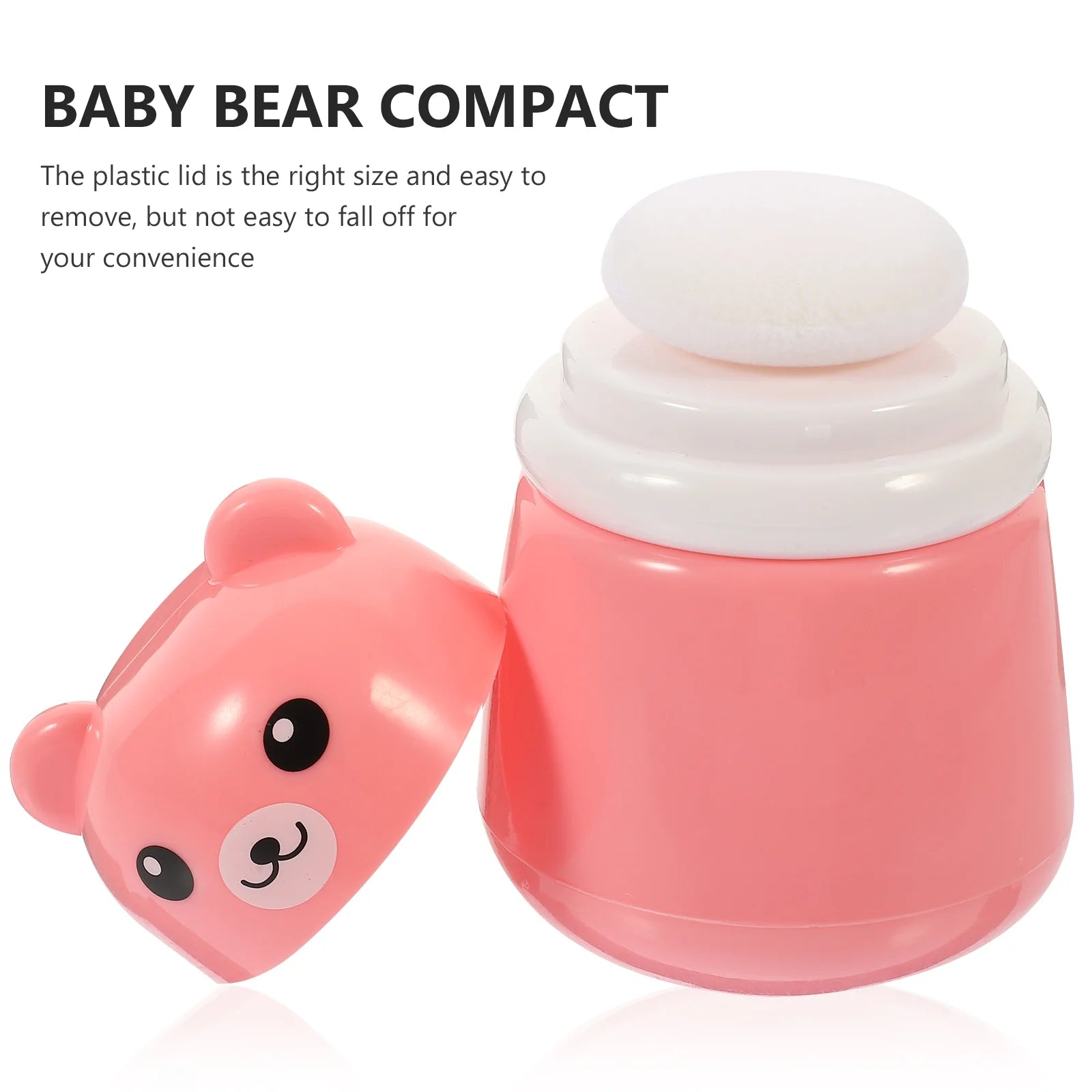 Baby Powder Bottle Cute Bear Powder Puff Box Fun Powder Puff Container