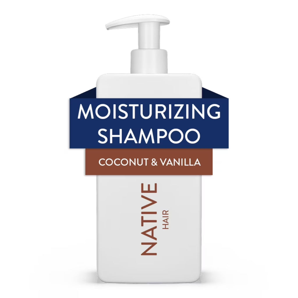 Native Moisturizing Shampoo, Coconut & Vanilla, Sulfate & Paraben Free, 16.5 Oz
