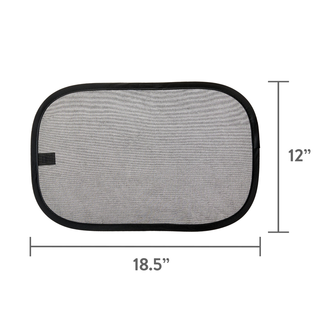 Parent'S Choice Baby Car Window Cling Shades, UPF 50+, Universal Fit, Blocks Heat&Uv, 2 Pack, Black