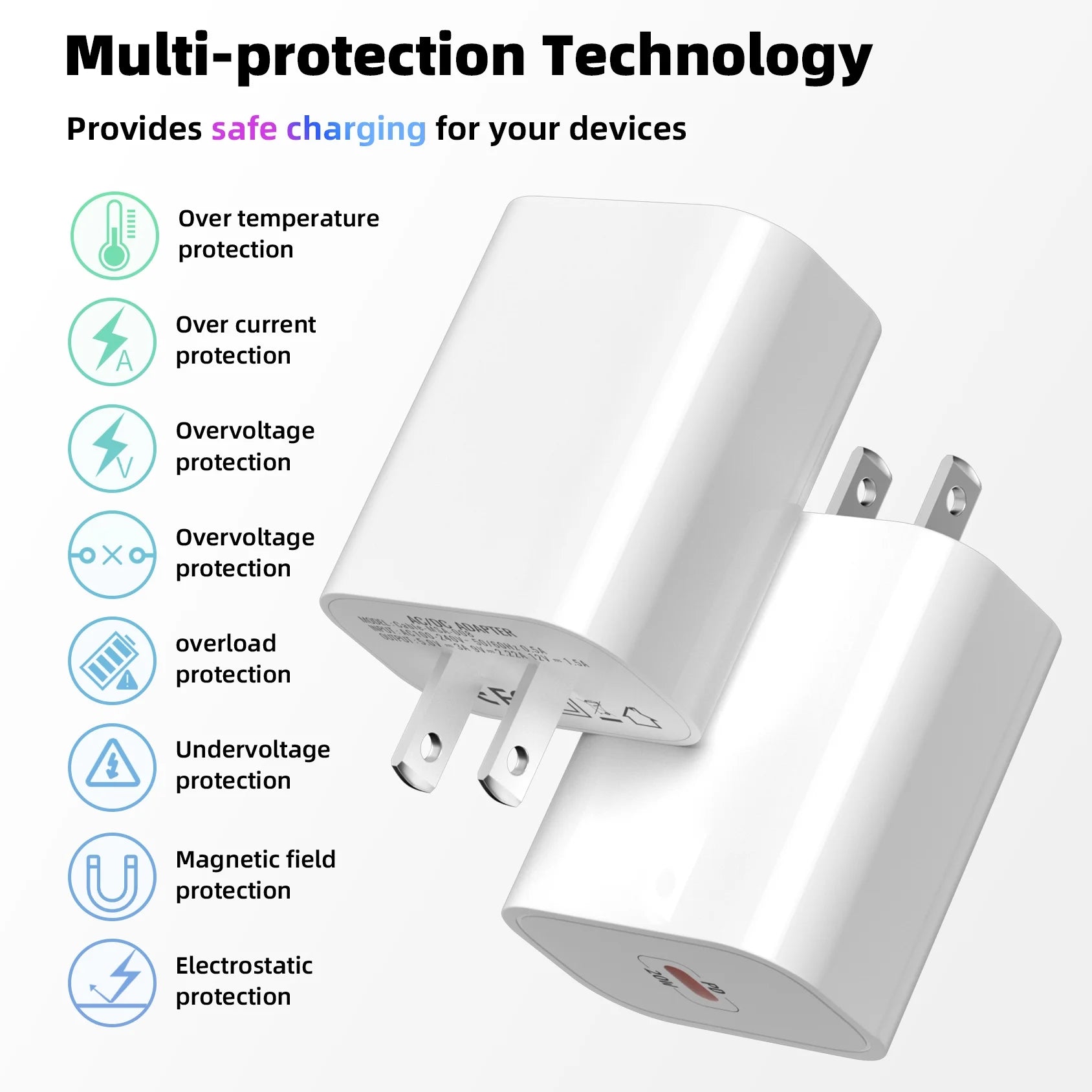 Bkayp Iphone Charger [Apple Mfi Certified] 2 Pack 20W USB C Wall Charger with 6Ft Fast Charging Cable Compatible with Iphone 14/13/12/11 White