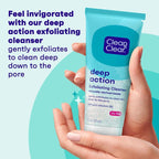 Clean Clear Oil-Free Deep Action Exfoliating Acne Face Scrub, Facial Cleanser An
