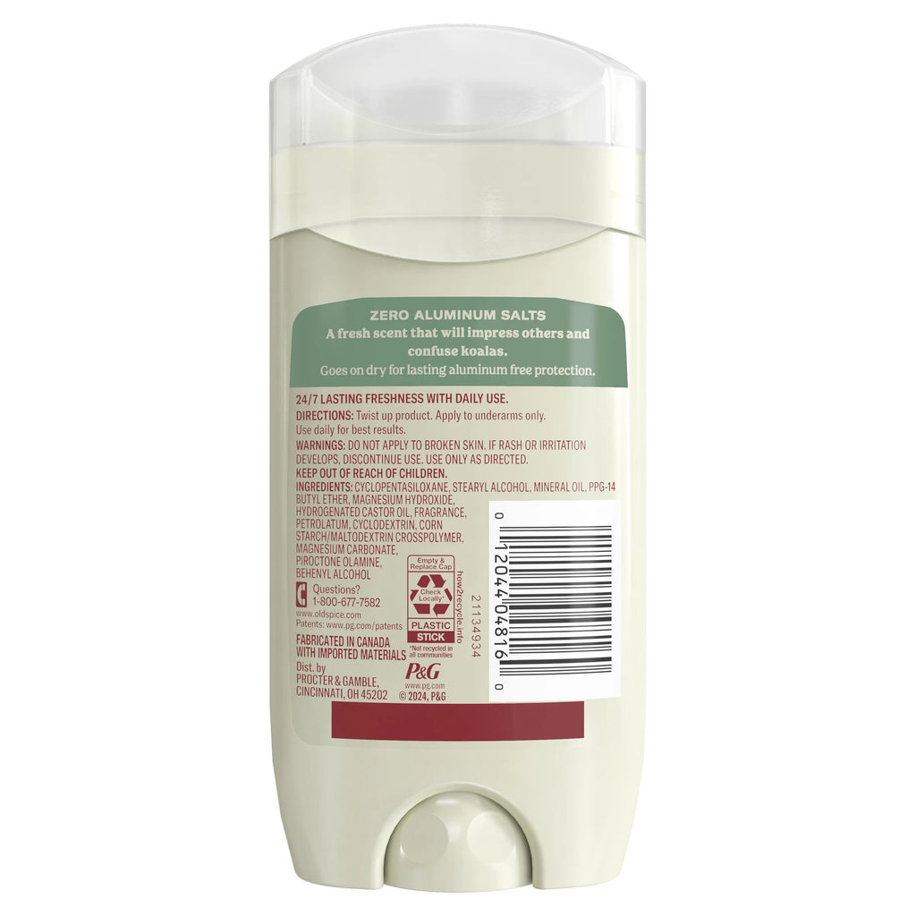 Aluminum Free, Men'S Deodorant, Gentleman'S Blend Stick, Eucalyptus with Coconut Oil, 3.0 Oz