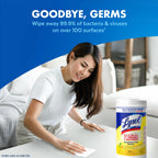 Lysol® Disinfectant Wipes Bundle, Multi-Surface Antibacterial Cleaning Wipes, Lemon and Lime Blossom, 80 Count Each(Pack of 3)
