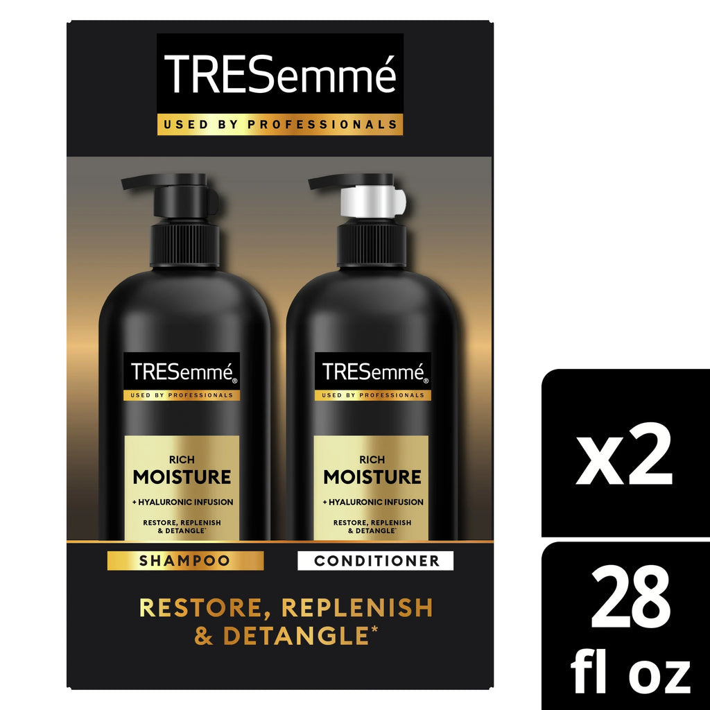 Tresemme Rich Moisture Shampoo and Conditioner Set, 28 Oz 2 Count