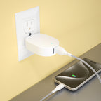 Onn 24W Dual USB-A Port Wall Charger with 3Ft USB-C to USB Cable, Foldable Plug, White - Compatible with Iphone 17/16/15 Series, Samsung Galaxy, Google Pixel, and More