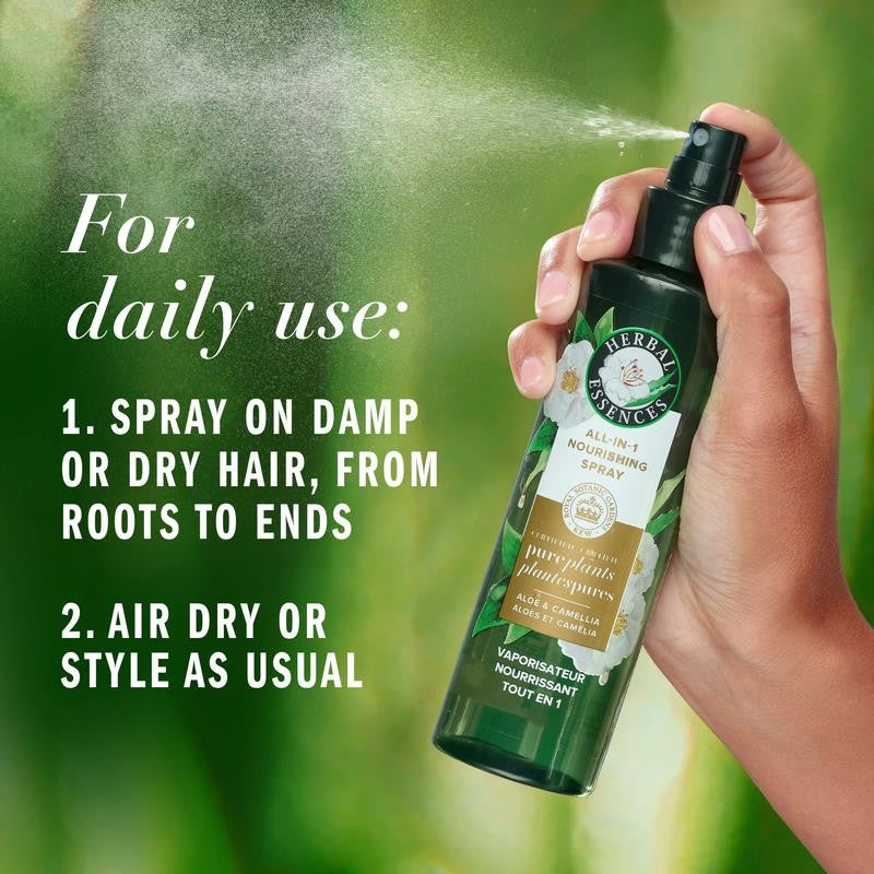All-In-1 Nourishing Spray, Certified Pure Plants, with Aloe and Camellia Flower
