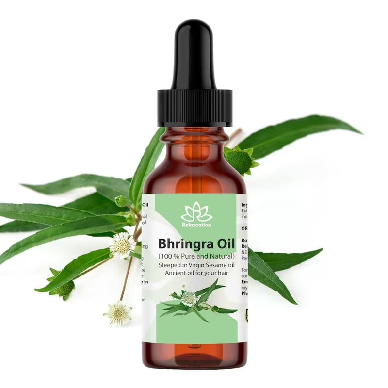 Bhringraj Leaf Infused Sesame Oil (1 Fl Oz)