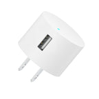 Onn 12W Single USB-A Port Wall Charger with 3Ft Micro-Usb to USB Cable, Foldable Plug, White