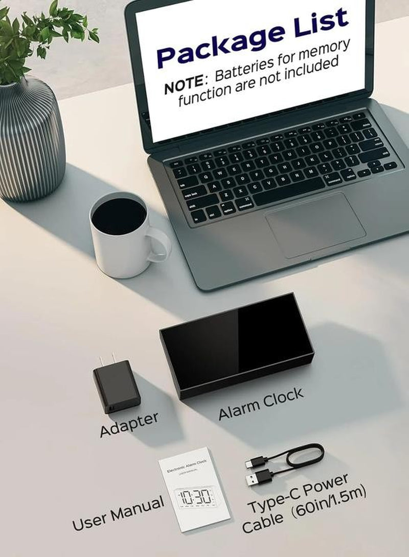 Alarm Clock for Heavy Sleepers, Digital Alarm Clock for Bedroom, Adjustable Brig