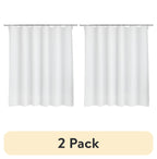 (2 Pack) Light Weight PEVA Shower Curtain Liner, White