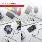 Endurance AC 10,000Mah, Portable Power Bank Charger with Built-In Wall Plug, Bla