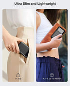 38800Mah Portable Charger Power Bank with Built-In Cable and AC Wall Plug,22.5W