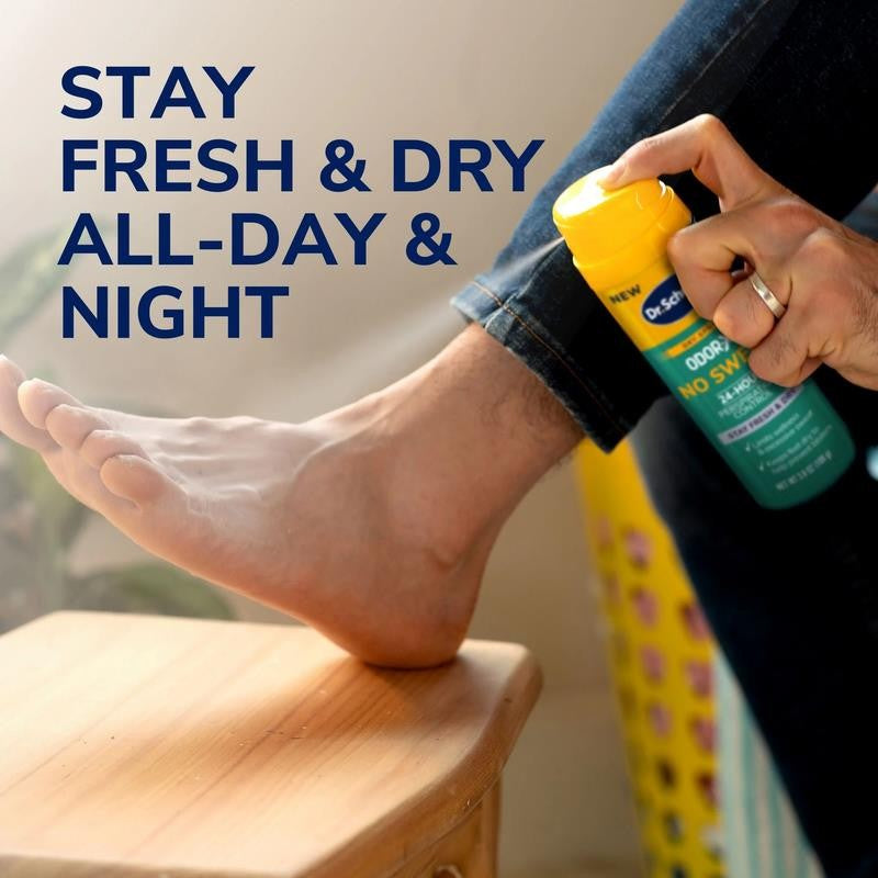 Dr. Scholl’S Odor-X No Sweat Dry Foot Spray, Unscented, 24-Hr Perspiration Contr